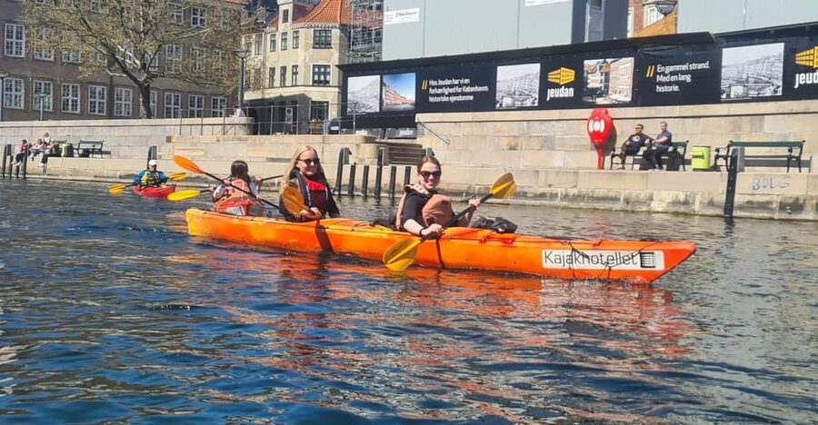 Kayak Tour in Copenhagen Harbor - June, July and August - Christianshavns Kanal, the atmospheric center of the tour