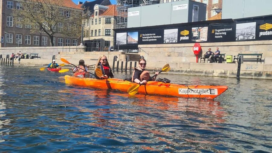 Kayak Tour in Copenhagen Harbor - June, July and August - Getting comfortable in the stable sea kayaks